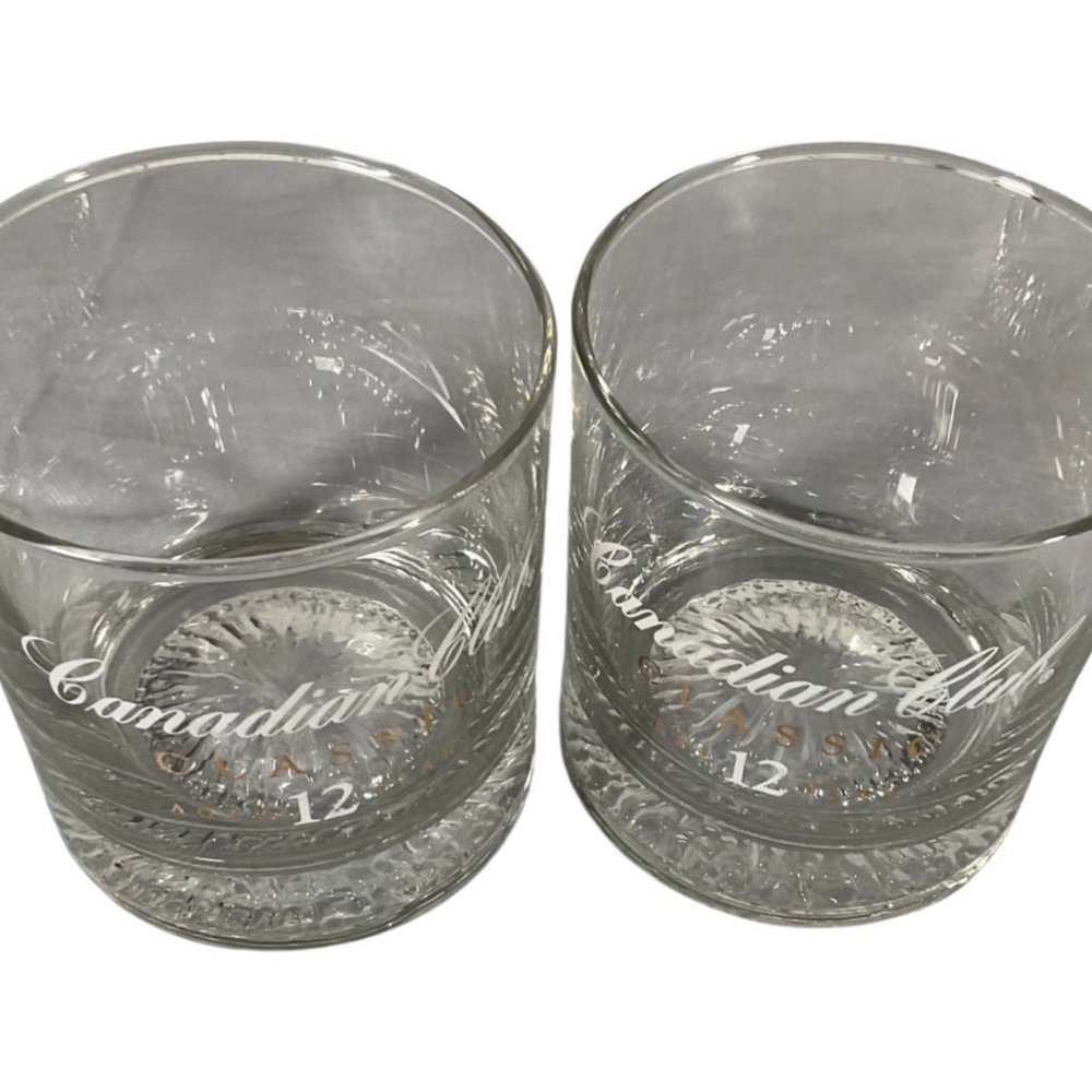 Canadian Club Classic Rocks Glass x2